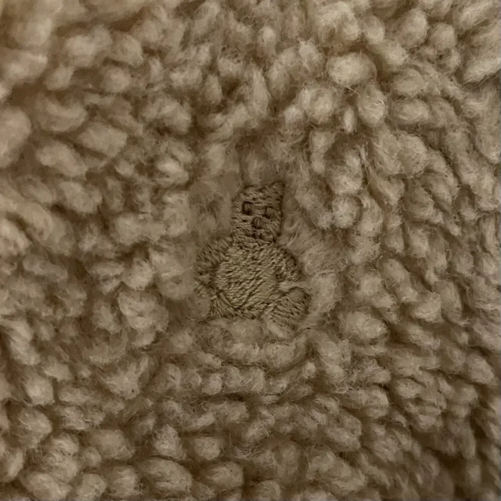 Baby Gap Teddy Sherpa One Piece 6 To 12 Mo Brown Bear Ear Appliqué Hood Cozy